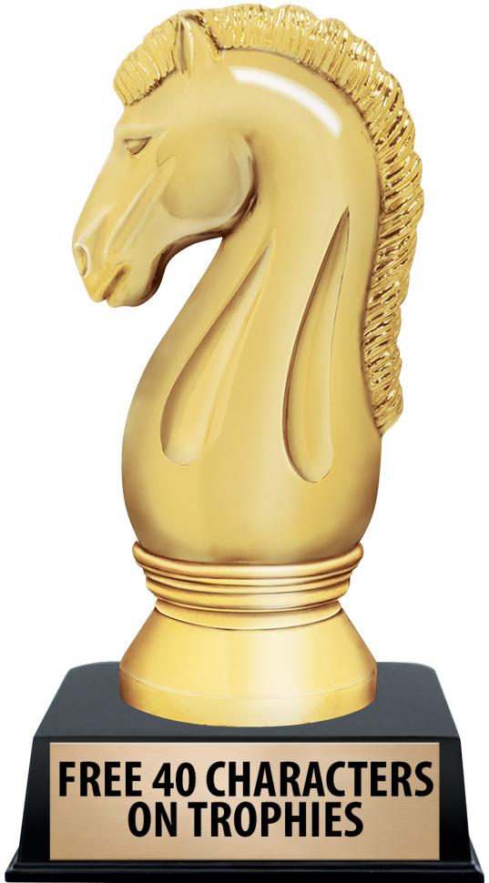 6"TROPHY ON BLACK CONTEMP BASE