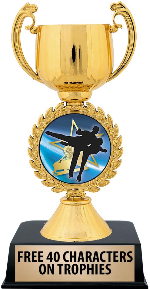 6"TROPHY ON BLACK CONTEMP BASE