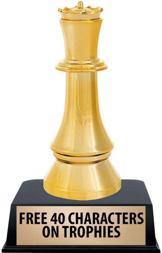 6"TROPHY ON BLACK CONTEMP BASE