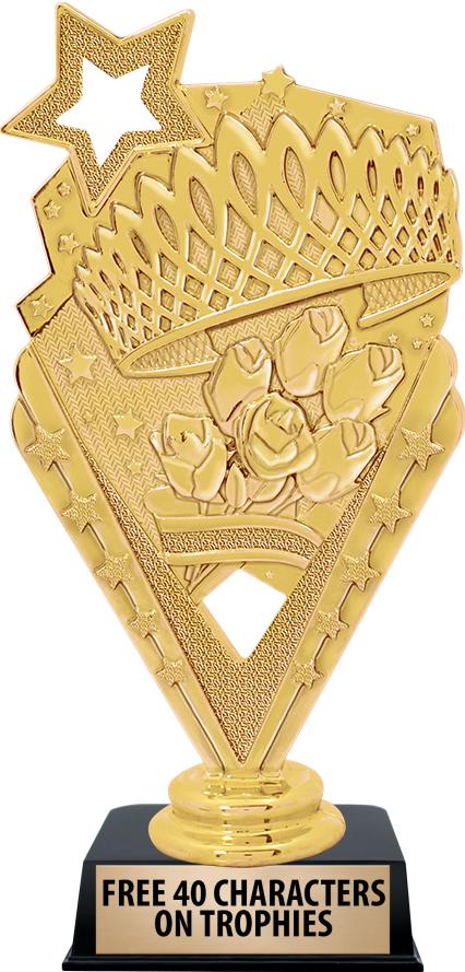 6"TROPHY ON BLACK CONTEMP BASE