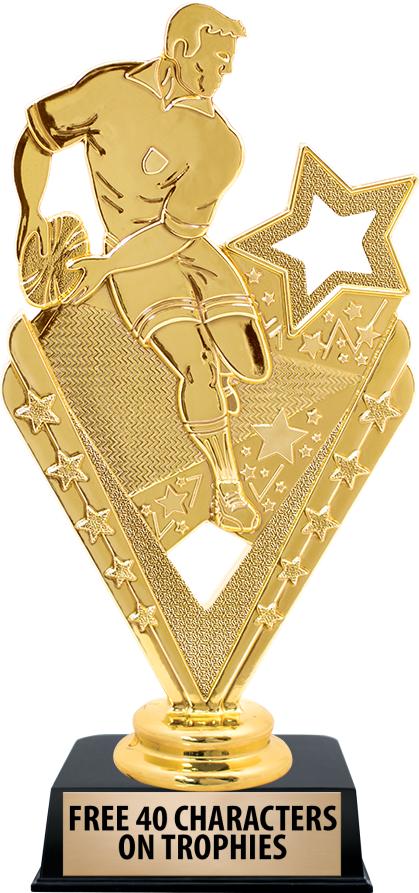 6"TROPHY ON BLACK CONTEMP BASE