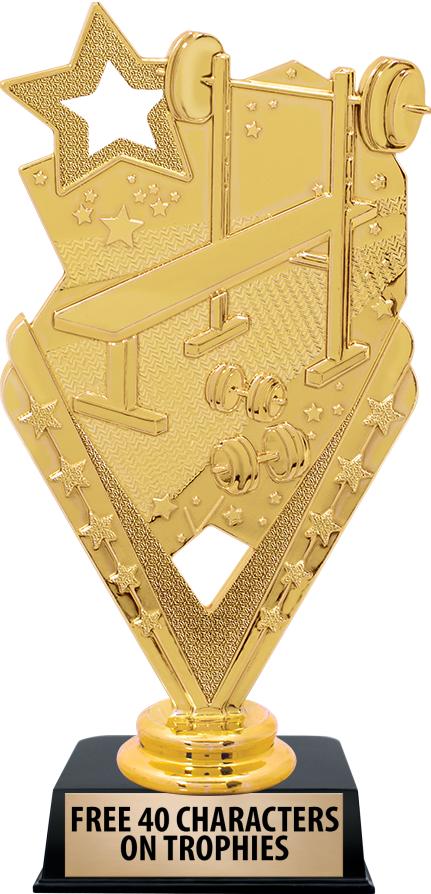 6"TROPHY ON BLACK CONTEMP BASE