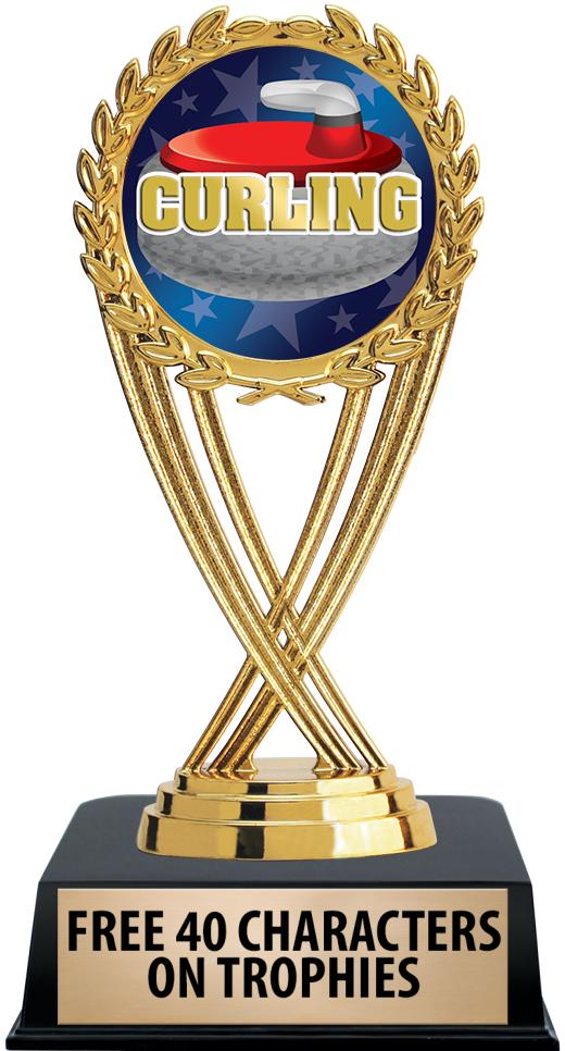 6"TROPHY ON BLACK CONTEMP BASE