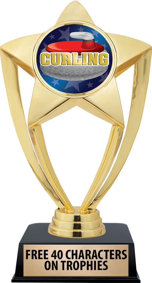 6"TROPHY ON BLACK CONTEMP BASE