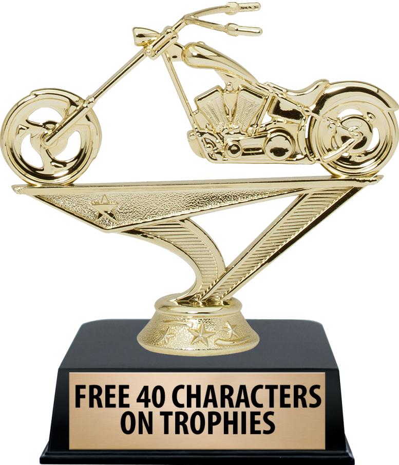 6"TROPHY ON BLACK CONTEMP BASE