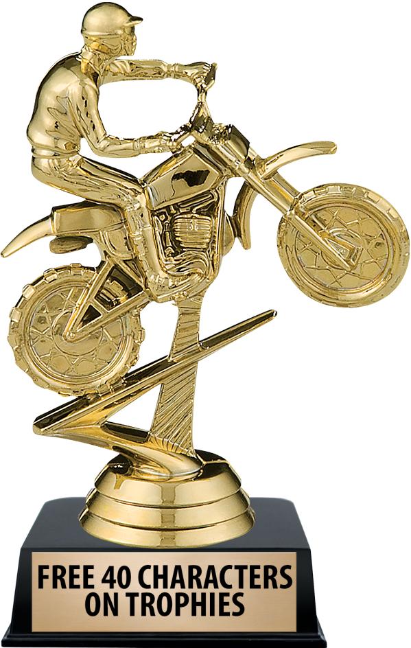 6"TROPHY ON BLACK CONTEMP BASE