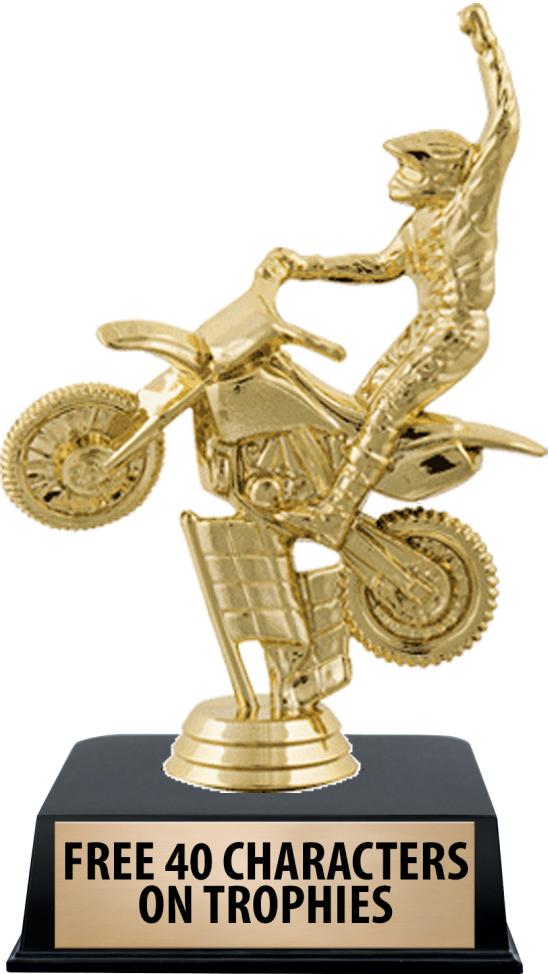 6"TROPHY ON BLACK CONTEMP BASE