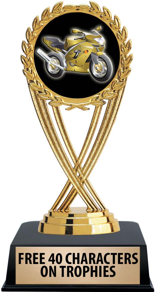 6"TROPHY ON BLACK CONTEMP BASE