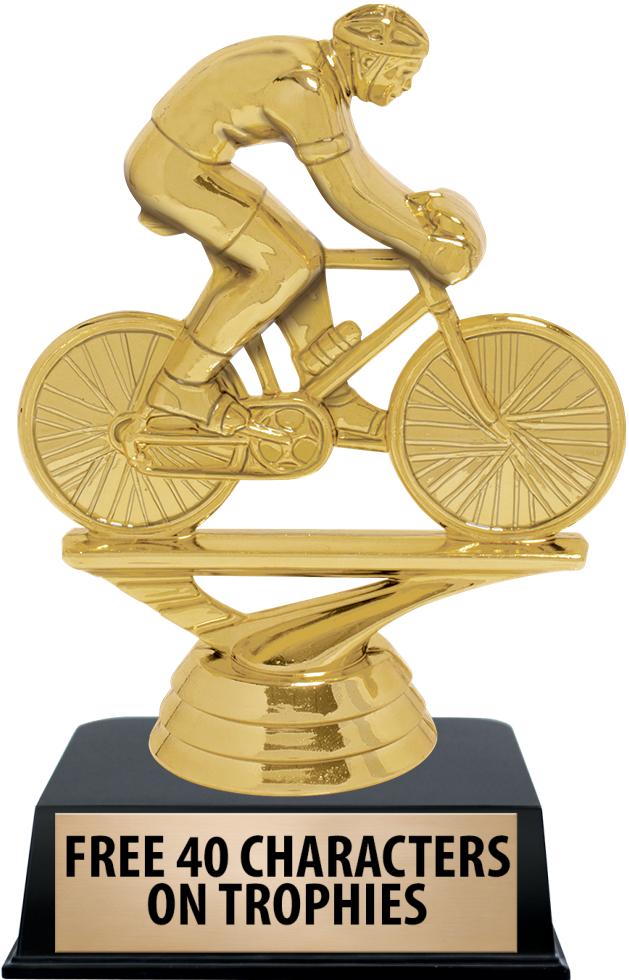 6"TROPHY ON BLACK CONTEMP BASE