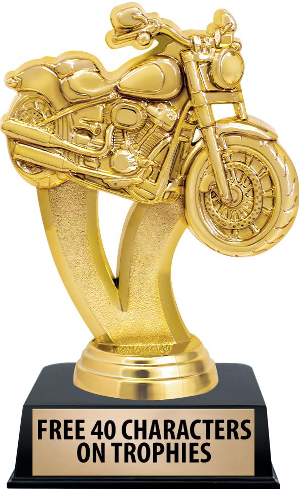 6"TROPHY ON BLACK CONTEMP BASE