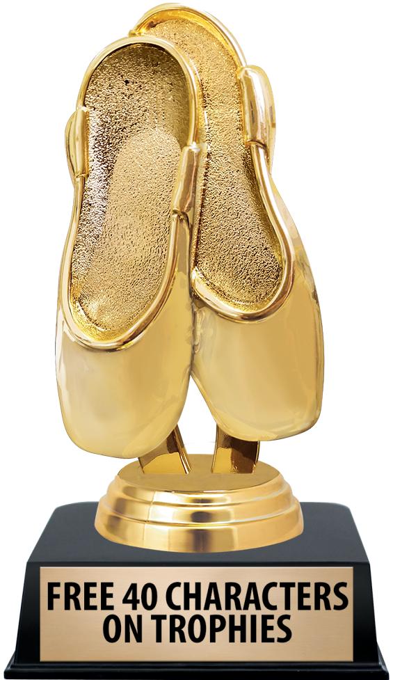 6"TROPHY ON BLACK CONTEMP BASE