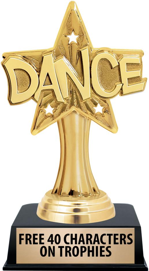 6"TROPHY ON BLACK CONTEMP BASE