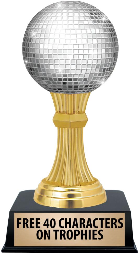 6"TROPHY ON BLACK CONTEMP BASE