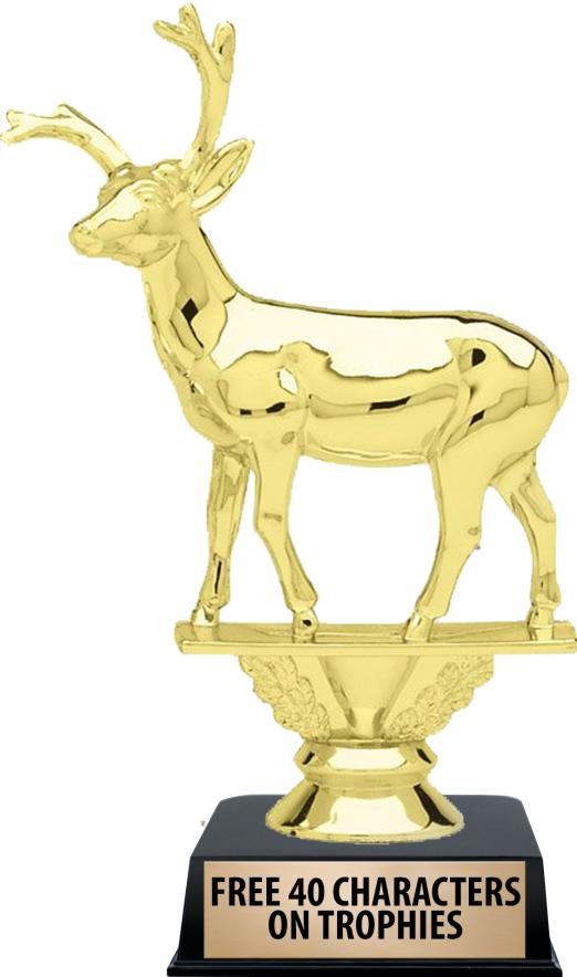 6"TROPHY ON BLACK CONTEMP BASE