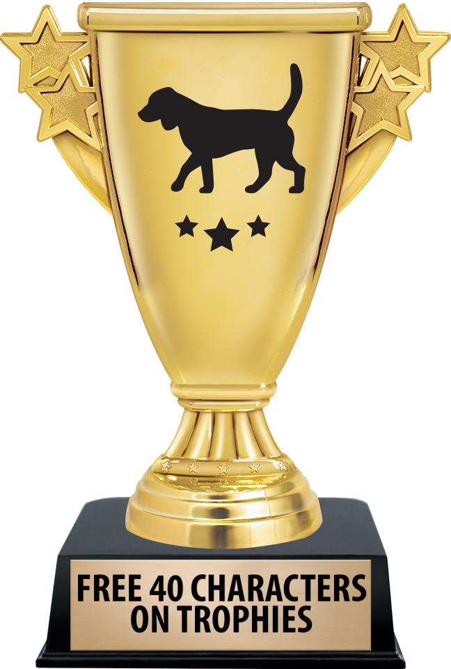 6"TROPHY ON BLACK CONTEMP BASE