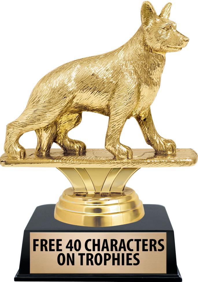 6"TROPHY ON BLACK CONTEMP BASE