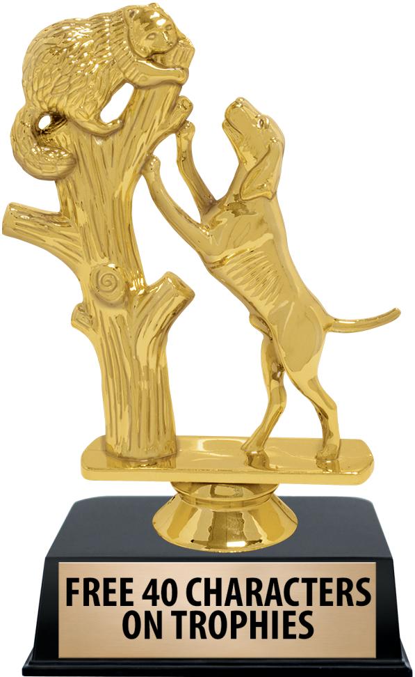 6"TROPHY ON BLACK CONTEMP BASE