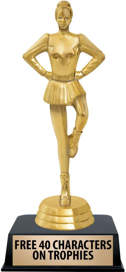 6"TROPHY ON BLACK CONTEMP BASE