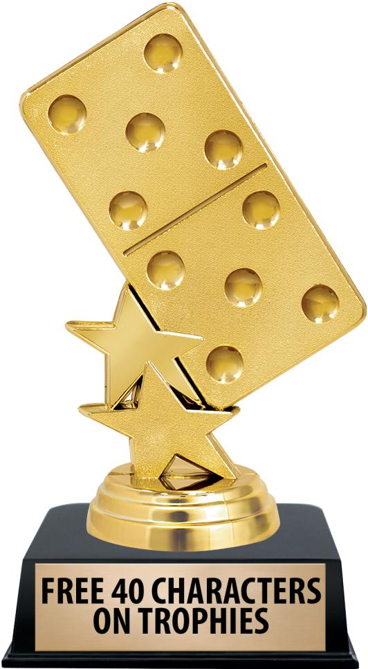 6"TROPHY ON BLACK CONTEMP BASE