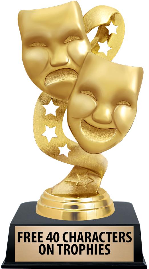 6"TROPHY ON BLACK CONTEMP BASE