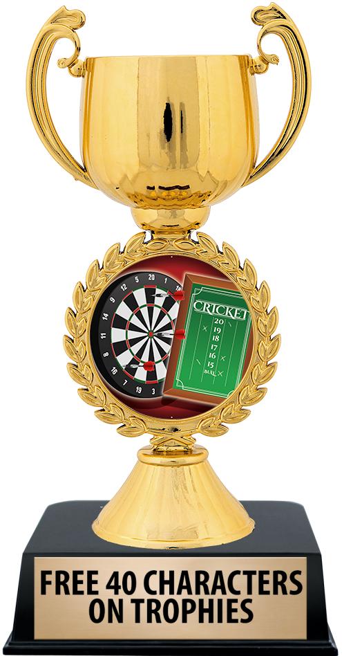 6"TROPHY ON BLACK CONTEMP BASE