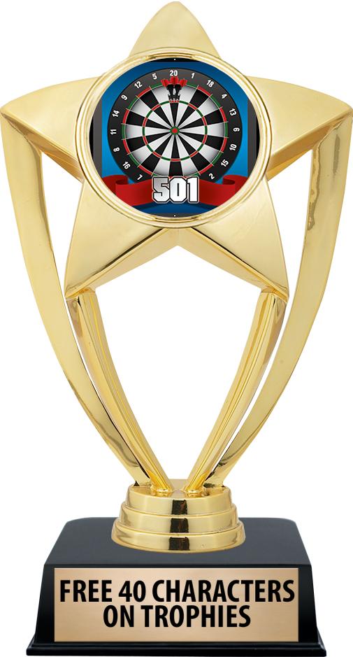 6"TROPHY ON BLACK CONTEMP BASE
