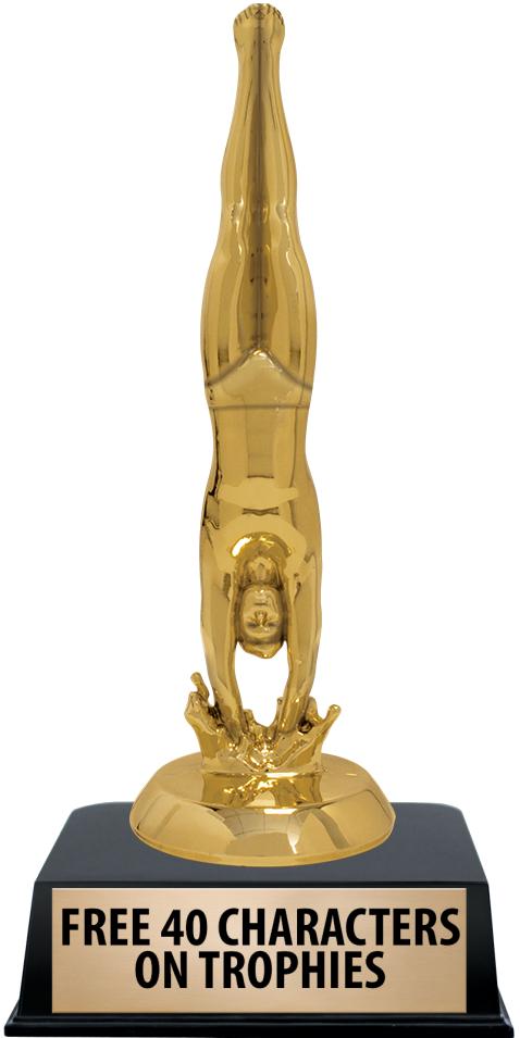 6"TROPHY ON BLACK CONTEMP BASE