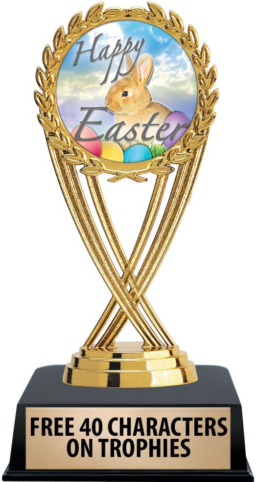 6"TROPHY ON BLACK CONTEMP BASE