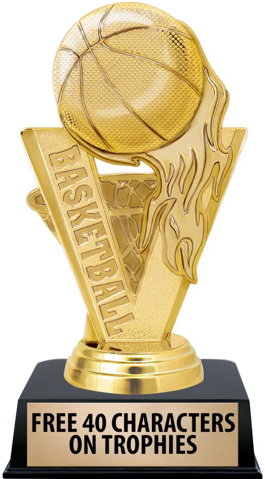 6"TROPHY ON BLACK CONTEMP BASE