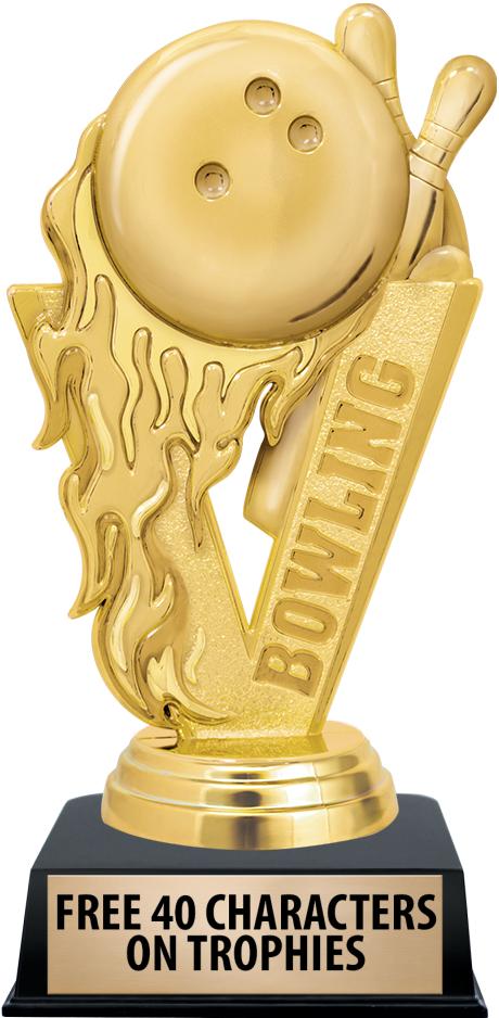 6"TROPHY ON BLACK CONTEMP BASE