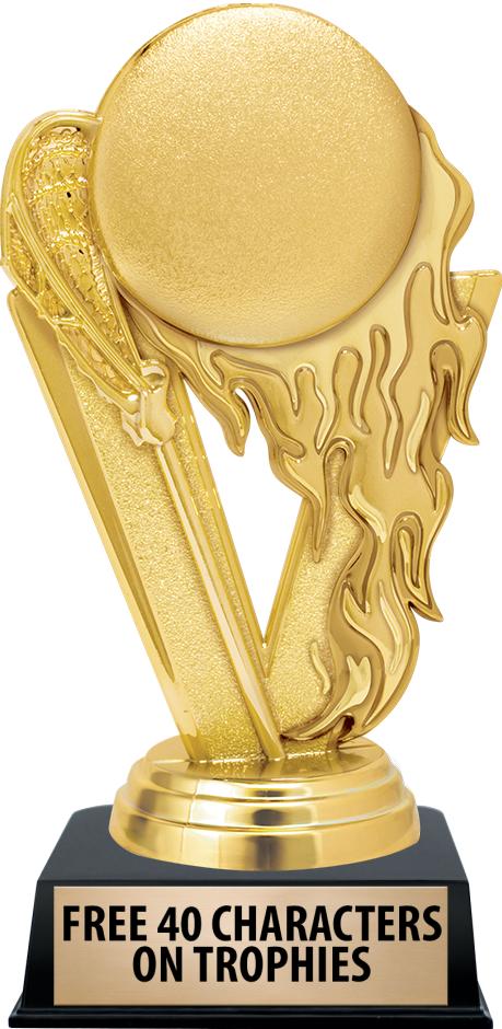 6"TROPHY ON BLACK CONTEMP BASE