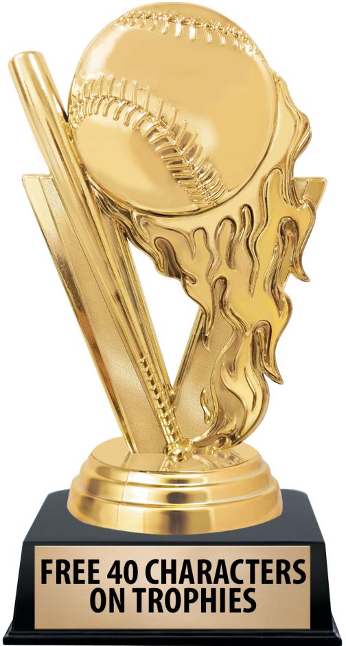 6"TROPHY ON BLACK CONTEMP BASE