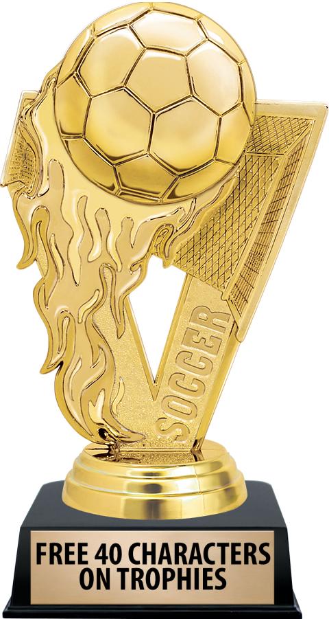 6"TROPHY ON BLACK CONTEMP BASE