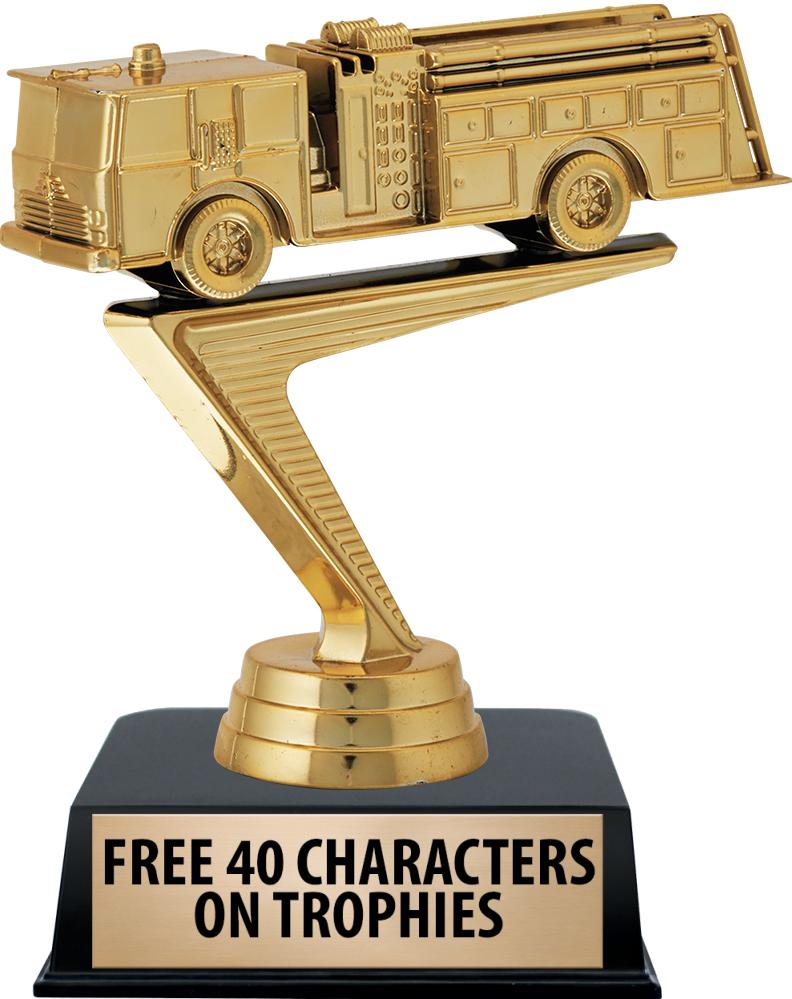 6"TROPHY ON BLACK CONTEMP BASE