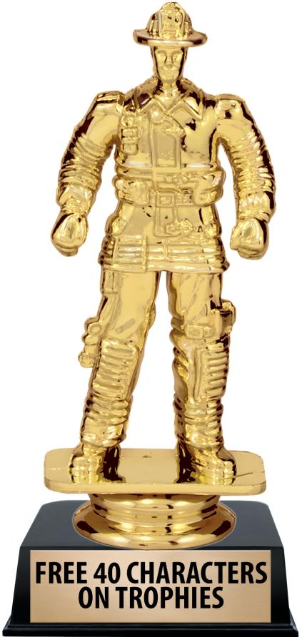 6"TROPHY ON BLACK CONTEMP BASE