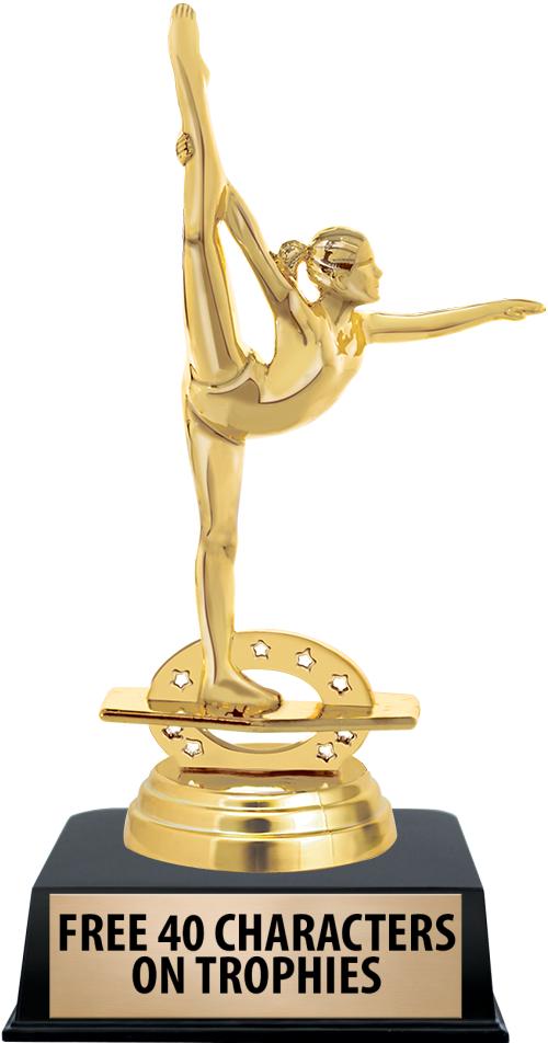 6"TROPHY ON BLACK CONTEMP BASE