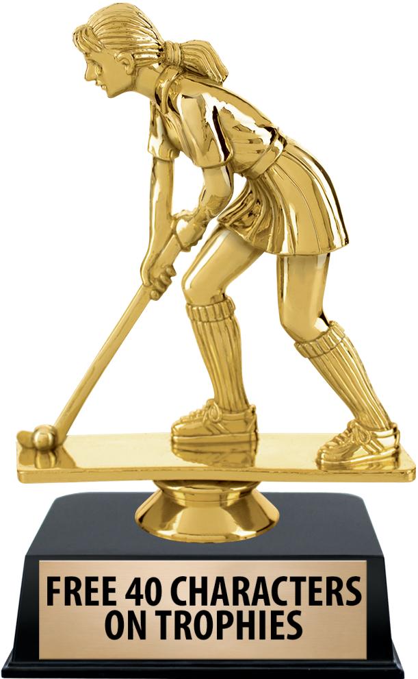 6"TROPHY ON BLACK CONTEMP BASE