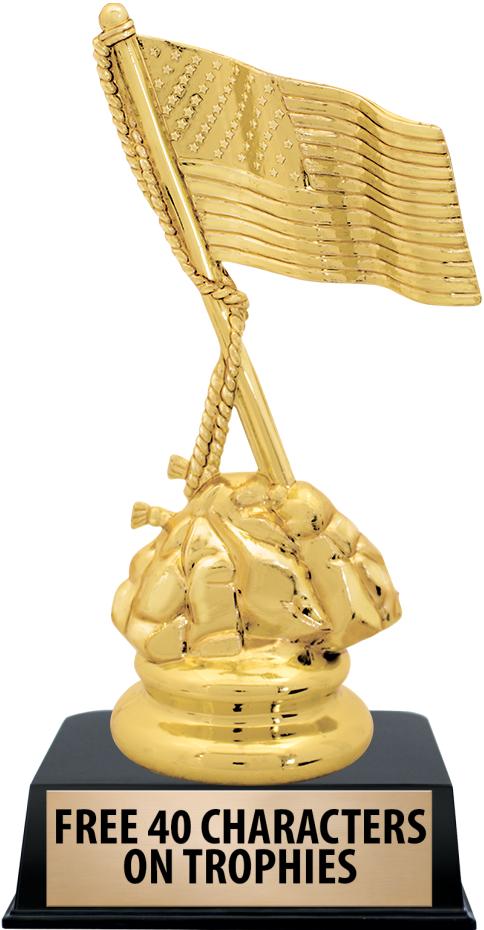 6"TROPHY ON BLACK CONTEMP BASE