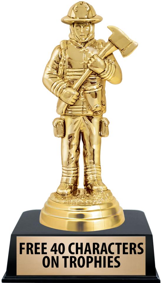 6"TROPHY ON BLACK CONTEMP BASE