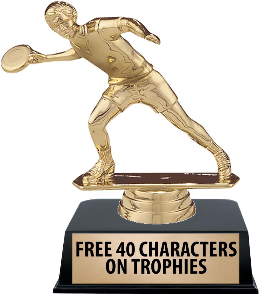 6"TROPHY ON BLACK CONTEMP BASE