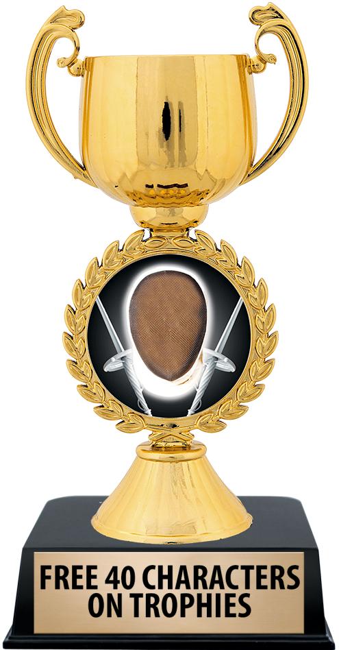 6"TROPHY ON BLACK CONTEMP BASE