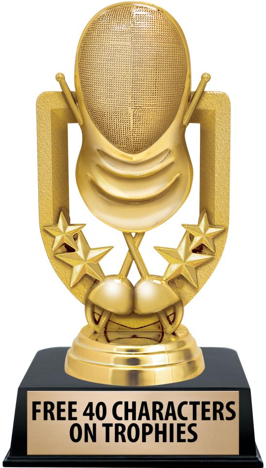 6"TROPHY ON BLACK CONTEMP BASE