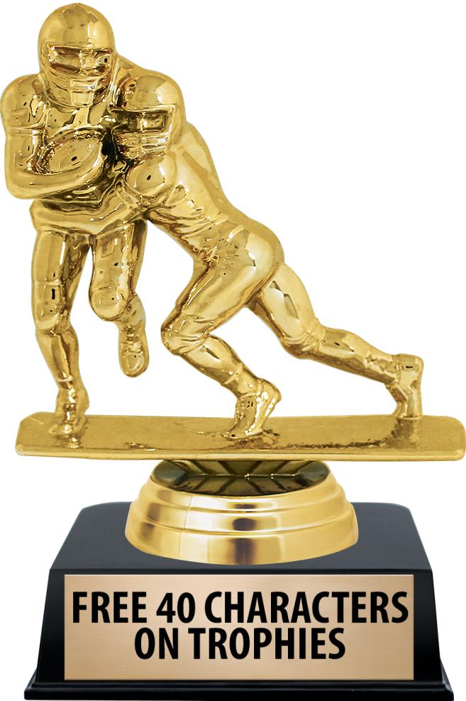 6"TROPHY ON BLACK CONTEMP BASE