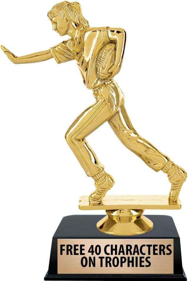 6"TROPHY ON BLACK CONTEMP BASE