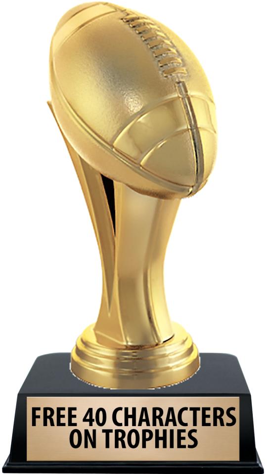 6"TROPHY ON BLACK CONTEMP BASE