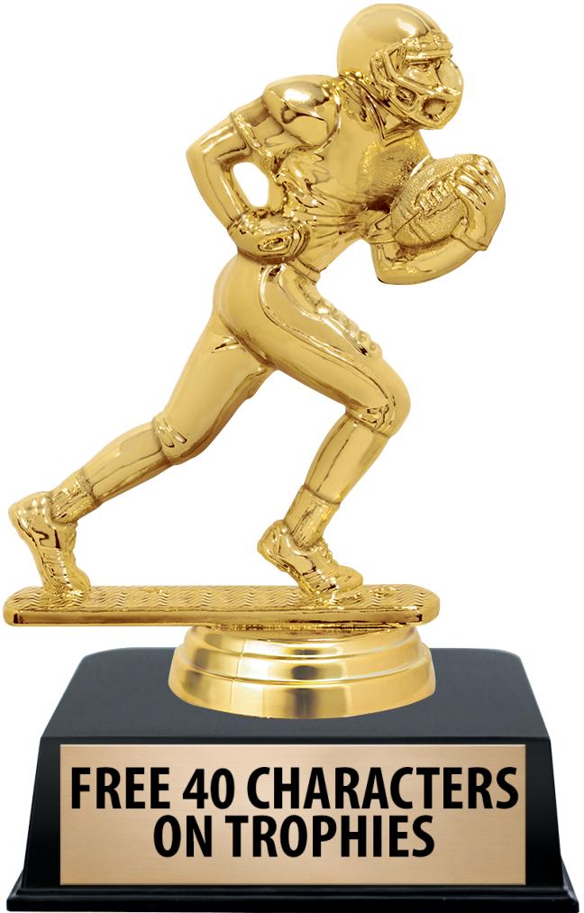 6"TROPHY ON BLACK CONTEMP BASE