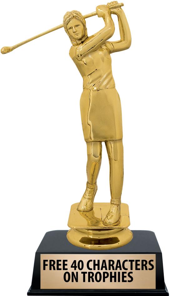 6"TROPHY ON BLACK CONTEMP BASE