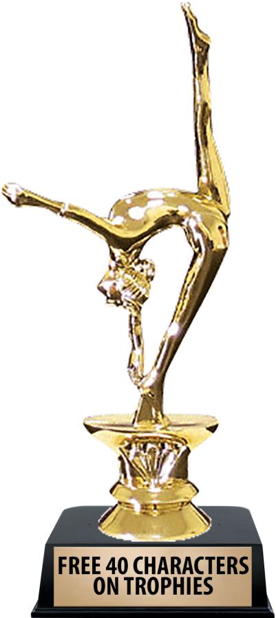 6"TROPHY ON BLACK CONTEMP BASE