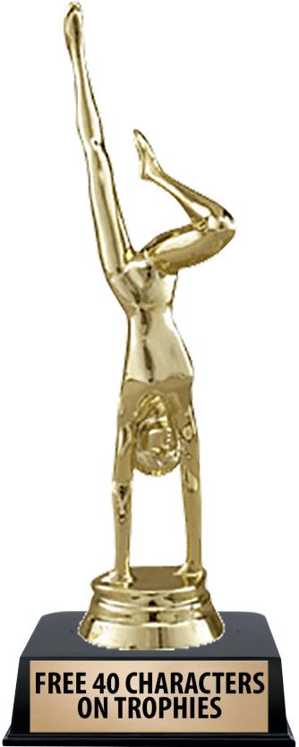 6"TROPHY ON BLACK CONTEMP BASE