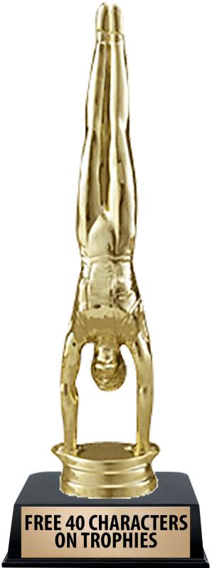 6"TROPHY ON BLACK CONTEMP BASE